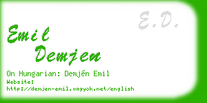 emil demjen business card